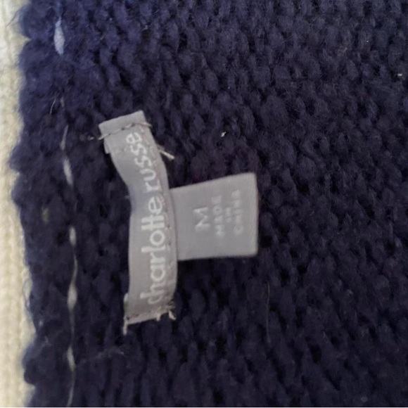 Navy Blue Charlotte Russe Sweater - Picture 2 of 2